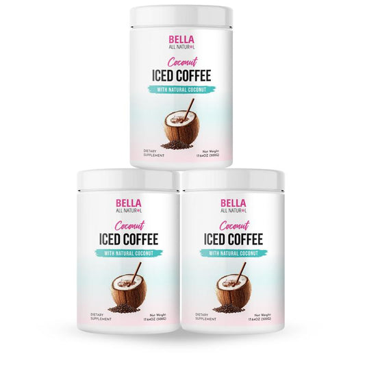 3 Pack Bella All Natural Coconut Iced Coffee - 500G