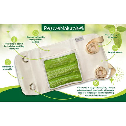 Castor Oil Pack for Liver & Detoxification + Overall Well-Being - 8 Piece Complete Kit. Includes 16Oz Glass Bottle of Organic Castor Oil, Easy to Use Castor Oil Compress with Adjustable Fit, 5 Soft Cotton Pads & Soothing Heat Pack. Pain Relief Relaxation