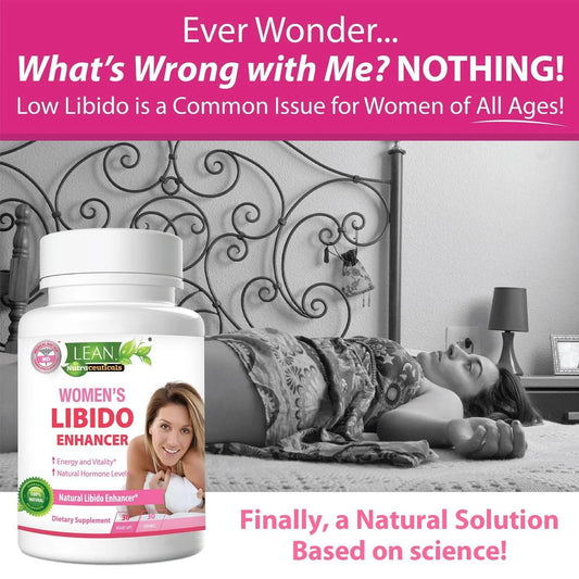 Libido Booster for Women Maca Root Fenugreek Tongkat Ali Horny Goat Weed Female Energy Enhancer Hormone Harmony Balance Mood Support Menopause Panax Ginseng DHEA Boron Supplement Pills 30 Capsules