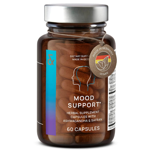 Mood Support Supplement with Ashwagandha Saffron Extract 5 HTP Griffonia