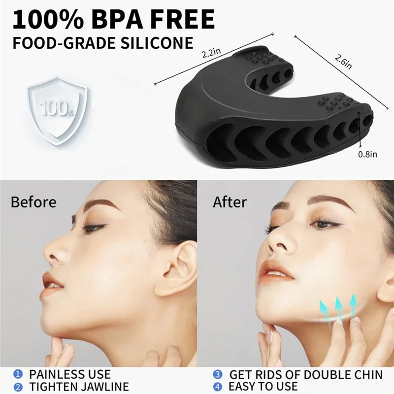 2Pcs Achilles Fitness Double Chin Reducer Jaw Exerciser – Jawline Sculptor and Face Slimmer for Women and Men – Encourages Jaw Movement and Aids in Natural Jaw Function - Ideal for Mewing Practice