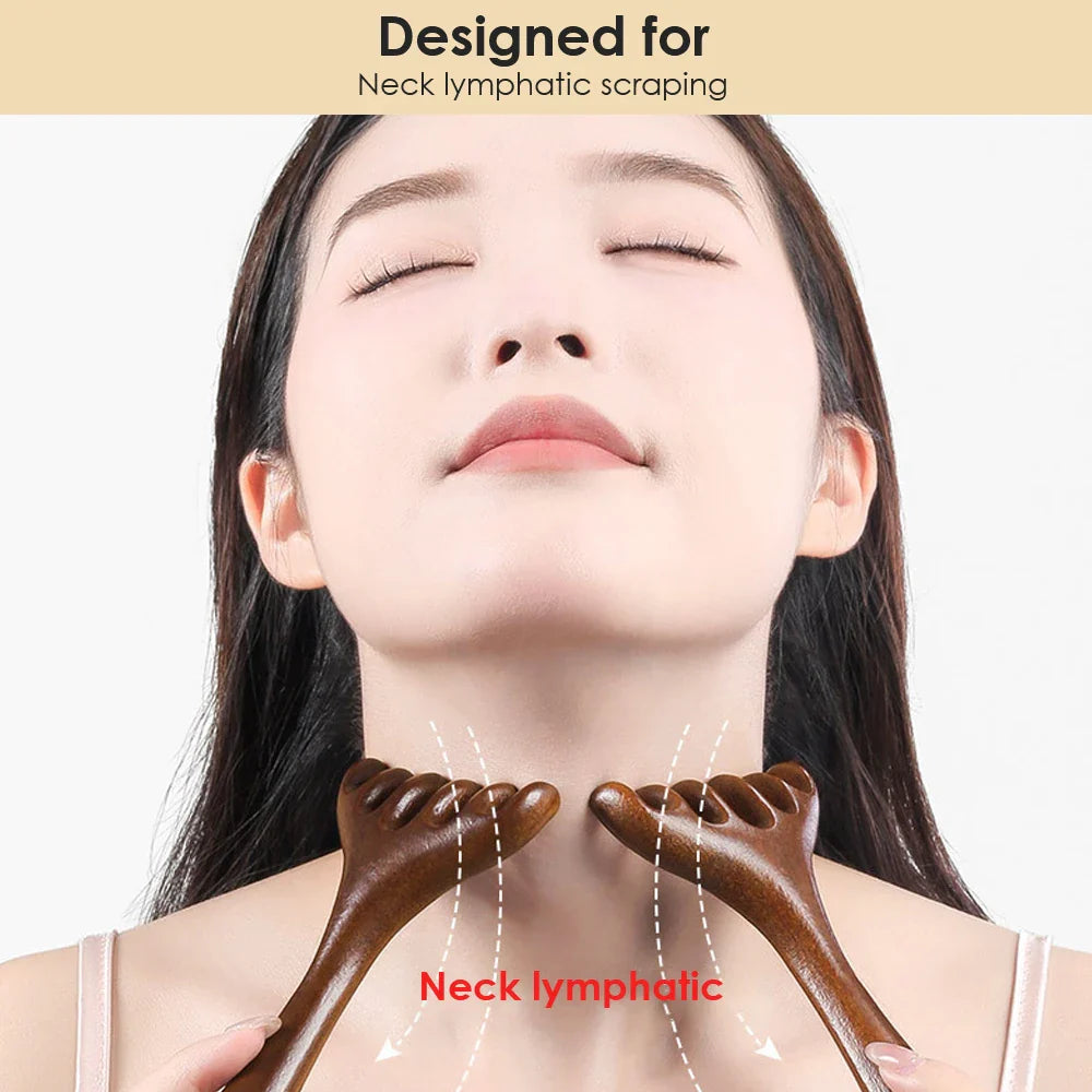 6 Claws Wood Scalp Massager, Sandalwood Gua Sha Comb, Head Scalp Scratcher Massage Tool for Deep Relaxation & Stress Reductio Gifts