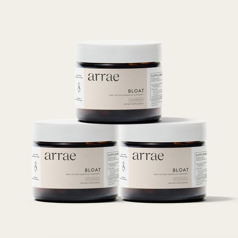 Arrae Bloat Mini Triple Pack | Fast-Acting Bloating Relief Digestive Enzymes & Gas Relief Capsules| 3 X 15 Day Supply Natural Dietary Supplement