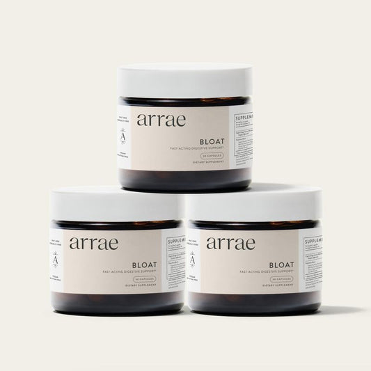 Arrae Bloat Mini Triple Pack | Fast-Acting Bloating Relief Digestive Enzymes & Gas Relief Capsules| 3 X 15 Day Supply Natural Dietary Supplement