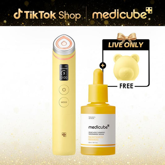 [LIVE Exclusive] [Medicube] Booster Pro Lemon Bear EditionㅣKbeauty Viral Glass Glow | Korea'S No.1 Glass Glow Device + SkincareㅣMedicube Kbeauty Korean Skincare