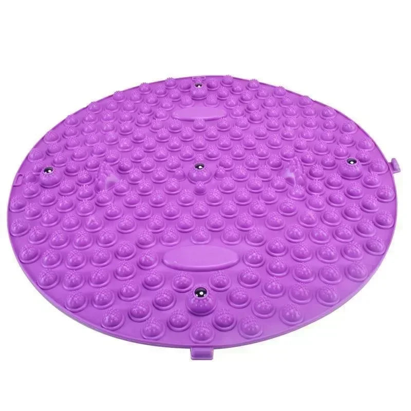 Acupressure Mat for Foot Massage, Foldable Yoga Mat for Living Room and Gym, Round