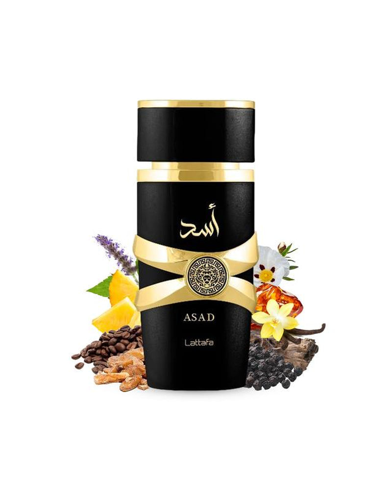 Afnan CLUB De NUIT BLACK + Asad+ Qaed Al Fursan + Khamrah by Lattafa Perfumes 3.4Oz (100ML) - Fragrance Gift Bundle