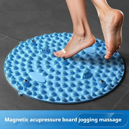 Acupressure Mat for Foot Massage, Foldable Yoga Mat for Living Room and Gym, Round
